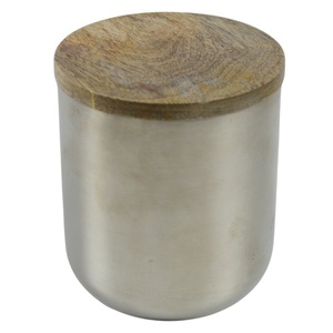 Fully Rounded Metal Wax <b>Jar</b> Best for Home <b>Decorative</b> Design Candle <b>Jar</b> With Silver Colored Finishing Design Wax Container - Product Image 3