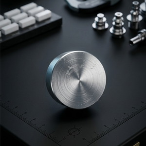 Base ronde en aluminium King Trade KT-003 avec filetage interne M6 usinée CNC et adaptée au perçage et à l'usinage laser - Product Image 5