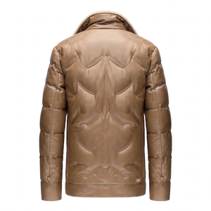 Chaqueta Deportiva para Hombre GYM Active, de Alta Calidad, Color Marrón, Transpirable, Resistente al Viento, Impermeable, de Secado Rápido, Forrada de Lana, con Cierre y Cuello Alto - Product Image 5