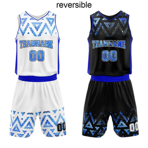 Ensemble d'uniformes de basketball personnalisés par sublimation, avec rayures diagonales dynamiques, en maille respirante, kit de basketball professionnel pour équipes et clubs, OEM - Product Image 3