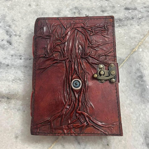 Diario de Cuero con Ojo Turco y Árbol de la Vida, Hecho a Mano, Libro Gótico de las Sombras, Regalo para Brujas, Libro de Hechizos Vintage - Product Image 3