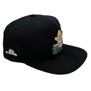หมวกแก๊ปแบบ Snapback 6 แผง สีดำ ปักลายตัวอักษรด้านหน้า สไตล์สตรีทลำลอง สำหรับผู้ใหญ่ - Product Image 4