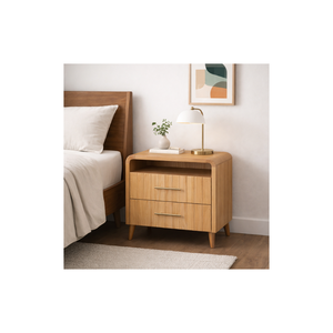 RIVEO RANGE Collection Rustic Design Contemporary Best Price Bedroom Furniture Bedside <b>Table</b> Wooden Nightstand - Product Image 1