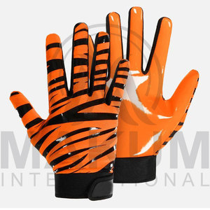 Guantes de Fútbol Americano de Alta Calidad Ultra-Agarraderos para Jóvenes y Adultos, de Cuero Transpirable con Logotipo Impreso - Product Image 4