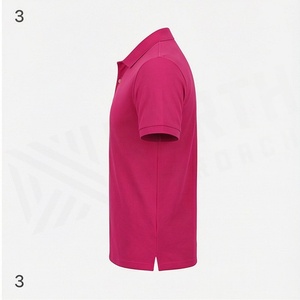 เสื้อโปโลผู้ชายแบบสั้น แขนสั้น ผ้าฝ้าย ไซส์ใหญ่ สตรีทแวร์ ระบายอากาศได้ดี รับออกแบบโลโก้ OEM สีสันตามสั่ง - Product Image 3