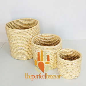 Ensemble de pots à fleurs Moonj Grass, style rond, pour la décoration de la maison et du bureau. - Product Image 4