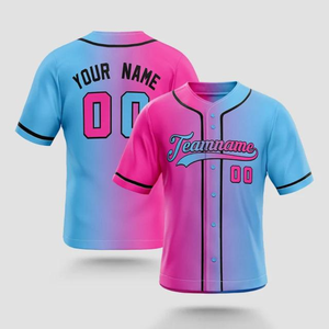 Camiseta de Béisbol Personalizada con Logotipo, Nombre y Número del Equipo, Uniforme de Béisbol Sublimado 100% Poliéster - Product Image 1