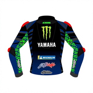 Fabio Quartararo MotoGP <b>Racing</b> <b>Jacket</b> Leather <b>Racing</b> <b>Jacket</b>/Chaquetta Flexible Stretch Panels Comfort Fit Impact Protection CE - Product Image 2