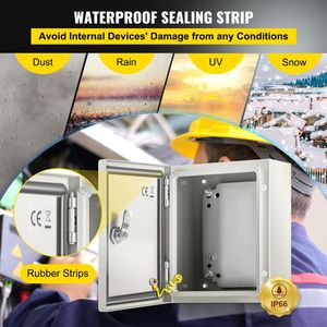 Contenitore Elettrico in Metallo NEMA 4X 10 X 8 X 6 IP66 Resistente ad Acqua e Polvere per Applicazioni Elettroniche e Strumentali da Esterno e Interno - Product Image 4