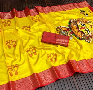 Collection de saris de luxe spéciale Durga Pooja, vêtements festifs traditionnels et de créateurs, collection ethnique élégante pour femmes - Product Image 3