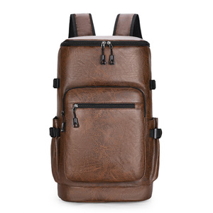 OEM Custom Genuine <b>Leather</b> Look <b>Laptop</b> <b>Backpack</b> Waterproof Travel Daypack Large Capacity School <b>Backpack</b> - Product Image 6