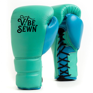 Gants de boxe Vibe Sewn Sanda 16oz en cuir PU avec fermeture auto-agrippante, respirants, équipement d'entraînement pour adultes unisexe, design de logo personnalisé - Product Image 1