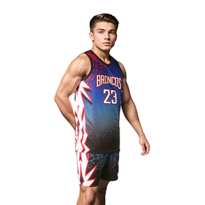 Uniformes de Baloncesto de Alta Calidad para Hombre, Conjunto de Uniforme de Baloncesto, Camiseta sin Mangas, Pantalones Cortos, Secado Rápido, Transpirable, Ropa Deportiva de Entrenamiento - Product Image 1