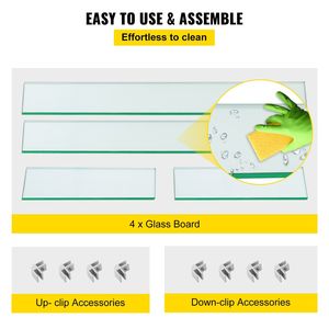 Paravento per Braciere 29,5 X 13,6 X 4 Pollici, Recinzione in Vetro Temperato per Protezione dal Vento - Product Image 6