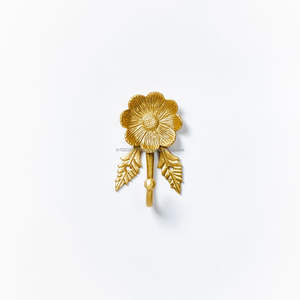 Handmade brass wall hooks showcasing artisanal craftsmanship durability timeless appeal for premium interior wall <b>storage</b> - Product Image 2