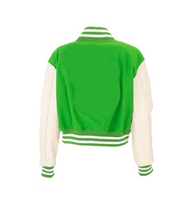 Wholesale Custom Logo Women's Vintage Style <b>Varsity</b> <b>Jacket</b> Breathable Embroidered Wool Plain <b>Jacket</b> - Product Image 2