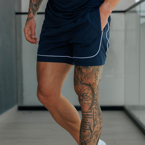 Pantalones Cortos Deportivos Casuales para Hombre, de Secado Rápido, Transpirables, Sólidos, Estilo Urbano, para Correr, Entrenar, con Logotipo Personalizable, Bolsillos, Ropa de Gimnasio - Product Image 1