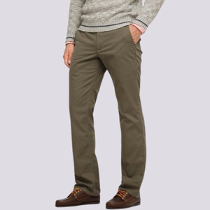 Pantalones chinos cómodos de corte ajustado para hombre, diseño con bolsillos laterales, pantalones de trabajo funcionales, hechos en Bangladesh, calidad OEM personalizada BD - Product Image 2