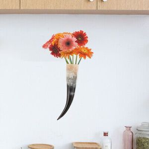 Vase à fleurs artisanal en corne de buffle, objet décoratif naturel poli et durable pour la décoration intérieure - Product Image 2