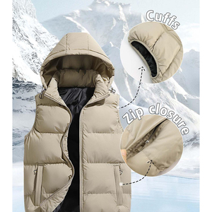 Gilet matelassé sans manches pour homme, veste légère et chaude pour l'hiver, fournisseur de vêtements personnalisés - Product Image 4
