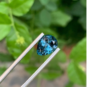 Topacio Azul de Londres Natural, Corte Facetado en Forma de Pera, Cabujón de Topacio Azul para Anillo DIY, Joyería con Gemas - Product Image 4