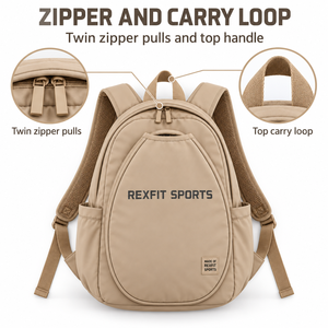 Mochila Personalizada para Raqueta de Squash, Bolsa Deportiva con Estampado Personalizado, Soporte Frontal para Raqueta, Correas de Hombro de Malla y Bolsillos Laterales - Product Image 3