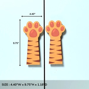 Poignées de tiroir et de placard pour enfants en bois d'acacia décoratif, écologiques, en forme de patte de tigre, pour armoire et commode, pour chambre d'enfant - Product Image 2