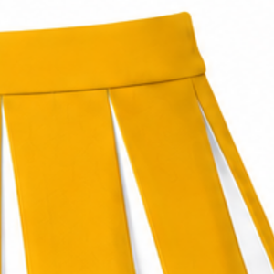 Jupe plissée jaune personnalisée pour femmes, idéale pour la danse, les spectacles et les uniformes d'équipe sportive, avec des rayures élégantes - Product Image 4