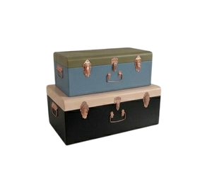 Customized Style Storage Trunks Stackable Design Classic Style with Metal Clasps for Sundries Organization Trunk Box - Product Image 4
