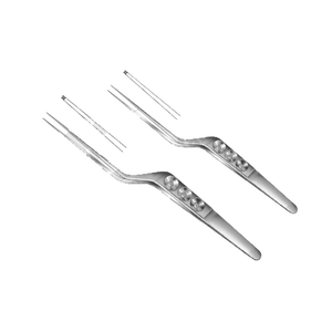 Yasargil Micro Forceps en acier inoxydable de haute qualité en forme de baïonnette 0.6mm 1x2, Instrument chirurgical de base 18.0cm pour la chirurgie manuelle - Product Image 1