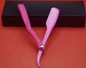 Pink <b>Single</b> <b>Blade</b> Safety <b>Razor</b> ABS Plastic Handle Stainless Steel <b>Blade</b> Reusable Manual Shaving Tool For Bikini Grooming Female - Product Image 3