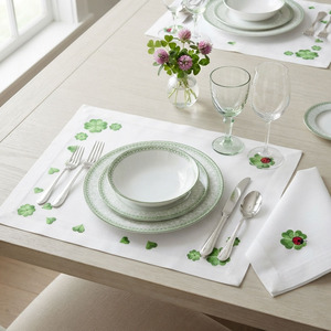 Ensemble de sets de table et de serviettes en lin 100% lavable, broderie personnalisée en gros, décoration de table pour la maison, les restaurants, les mariages et les événements - Product Image 1