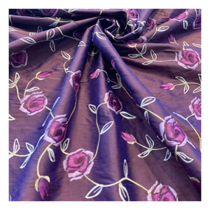 Tissu imprimé en soie 100%, tissu Dupioni chinois 10mm, sac de robe, mousseline de soie, personnalisé, mariage, singapour - Product Image 2