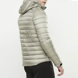 Custom Style <b>Men's</b> 100% Polyester Waterproof Windproof Puffer <b>Jacket</b> Stand Collar Long Sleeves Winter Coat Plain Dyed - Product Image 3