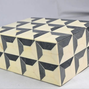 Caja de Joyería Decorativa Hecha a Mano con Diseño Marroquí de Flor de Amor con Incrustaciones de Hueso Ecológica, Decoración para Mesa del Hogar, Año Nuevo - Product Image 1