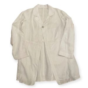 Blouse de laboratoire médicale unisexe, veste uniforme à manches longues en tissu, reproduction américaine de blouses en lin - Product Image 4