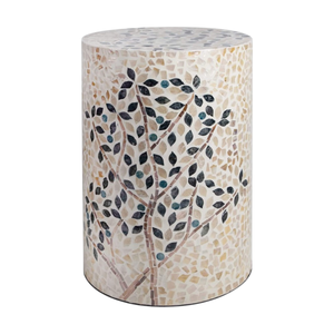 Tabouret élégant fait main en nacre pour les espaces d'hôtels et de complexes hôteliers - Product Image 3