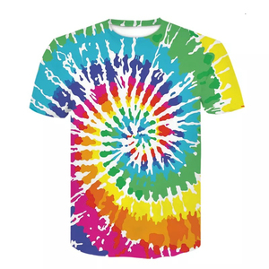 Camiseta de Algodón de Alta Calidad para Hombre, Ecológica, Transpirable, de Secado Rápido, con Estampado Tie Dye Personalizado - Product Image 5