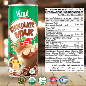 Chocolat boisson au lait 330ml protéine Canxi VINUT Vietnam fabricant OEM/ODM échantillon gratuit marque privée meilleur prix en gros - Product Image 2
