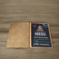 Sampul Menu Kulit PU Bersertifikat ISO Berkualitas Premium Tahan Lama Desain Baru yang Dapat Disesuaikan untuk Restoran Hotel Bar