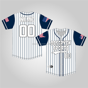 Camisetas de Béisbol y Sóftbol con Logotipo |   Camiseta de Béisbol Juvenil Sublimada con Rayas, Ropa de Béisbol y Softbol, Camisetas de Béisbol Personalizadas - Product Image 1