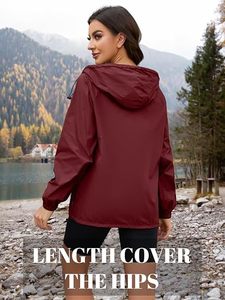 Veste coupe-vent zippée pour femme, décontractée, printemps, couleur unie, col rabattu, polyester, coupe régulière, légère et fine - Product Image 5