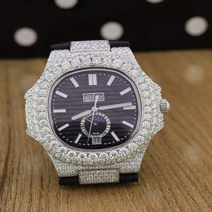 Montre Classique Personnalisée pour Homme, Montre Sertie de Diamants de Laboratoire, Bijoux Hip Hop Incrustés de Diamants, Meilleure Qualité, Prix de Gros - Product Image 1