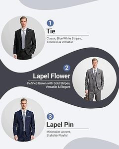 Traje de boda color gris para hombre - Product Image 6