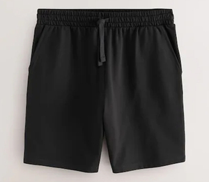 Pantalones Cortos de Verano para Hombre, Bermudas Negras Sólidas, Cintura Elástica, Secado Rápido, Ropa Casual, Pantalones Cortos de Poliéster Tejido de Tiro Medio - Product Image 6