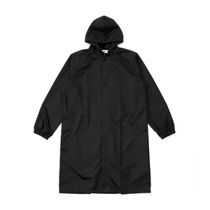 <b>Hooded</b> Black Waterproof EVA Lightweight for Long Sleeve Universal Adult Outdoor Simple Style RAINWEAR - Product Image 1