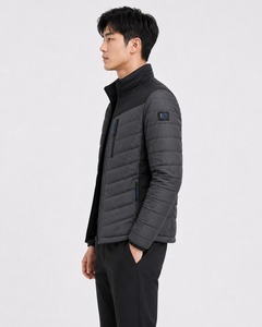 Chaqueta Acolchada con Capucha para Hombre, para Invierno, Cálida, Resistente al Viento, Informal, Rellena de Poliéster, Cierre de Cremallera, Color Sólido, Corte Regular - Product Image 5