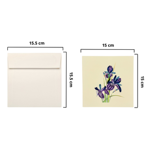 Tarjeta de quilling con diseño de flor de iris, arte en papel para decoración del hogar, diseño floral, flor de papel hecha a mano, forma personalizada, tarjeta de quilling. - Product Image 2