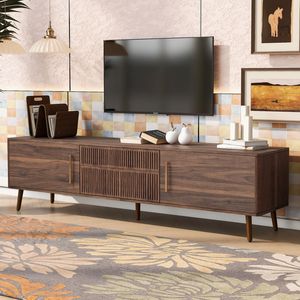 Mobile TV Mid-Century con 2 cassetti, Consolle Multimediale per TV fino a 80 pollici, con Funzione Intrattenimento - Product Image 2