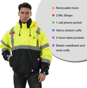 Premium Winter Safety <b>Jacket</b> High Visibility Reflective Workwear Manufacturer Bulk Supply - Product Image 3